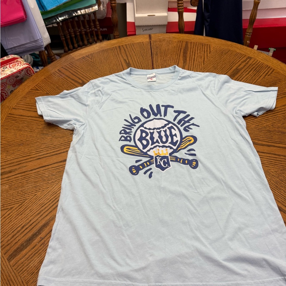 Charlie Hustle KC Royals Light Blue Graphic T-Shirt